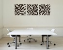 Zebra-stripe Damask Wall Pattern Decal Modern Vinyl Art